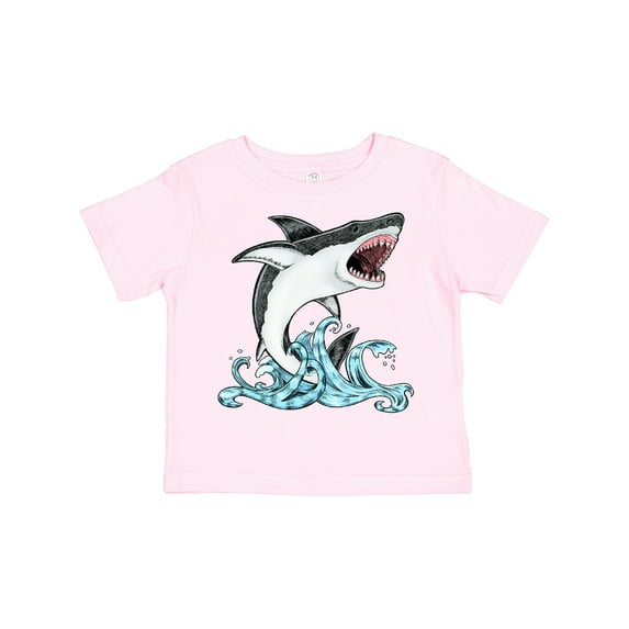 Inktastic Great White Shark Jumping Boys or Girls Toddler T-Shirt