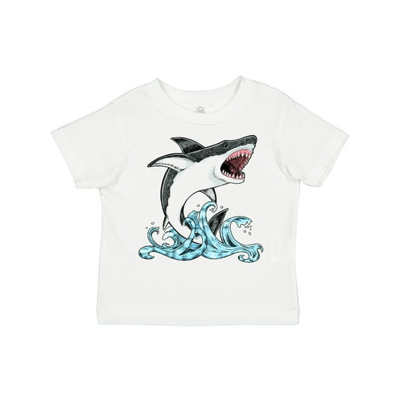Inktastic Great White Shark Jumping Boys or Girls Toddler T-Shirt