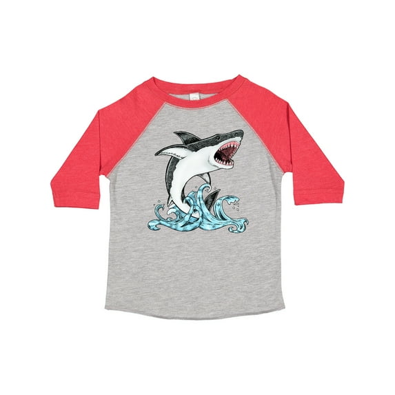 Inktastic Great White Shark Jumping Boys or Girls Toddler T-Shirt