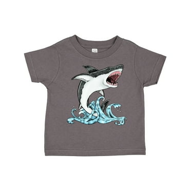 Inktastic Great White Shark Jumping Boys or Girls Toddler T-Shirt