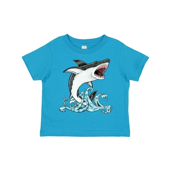 Inktastic Great White Shark Jumping Boys or Girls Toddler T-Shirt