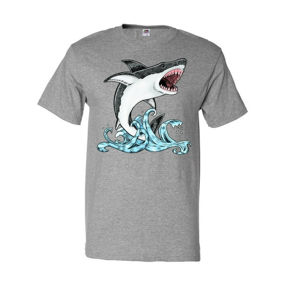 Inktastic Great White Shark Jumping T-Shirt
