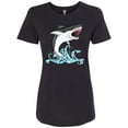 thumbnail image 1 of Inktastic Great White Shark Jumping Women's T-Shirt, 1 of 5