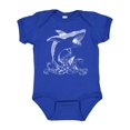 thumbnail image 1 of Inktastic Great White Shark Jumping in White Boys or Girls Baby Bodysuit, 1 of 5