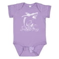 thumbnail image 1 of Inktastic Great White Shark Jumping in White Boys or Girls Baby Bodysuit, 1 of 5