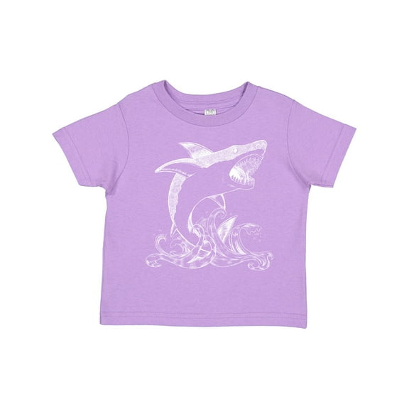 Inktastic Great White Shark Jumping in White Boys or Girls Toddler T-Shirt