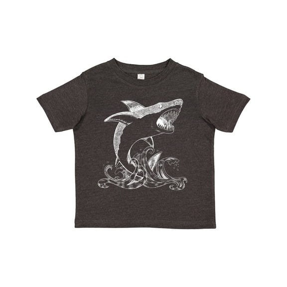 Inktastic Great White Shark Jumping in White Boys or Girls Toddler T-Shirt