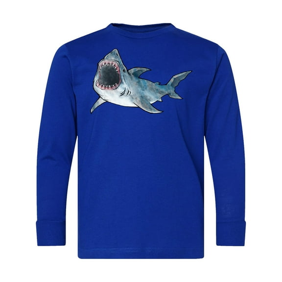 Inktastic Great White Shark Long Sleeve Youth T-Shirt