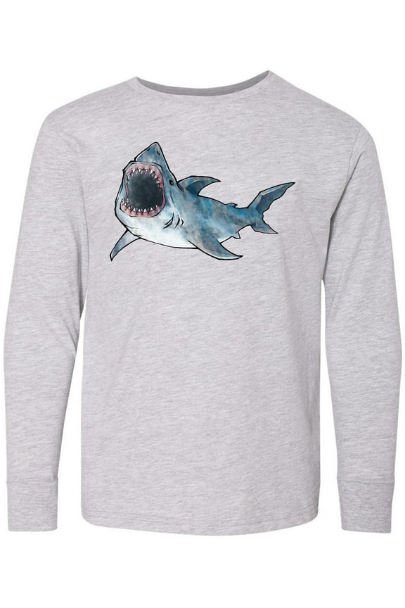 Great White Shark Long Sleeve Youth T-Shirt