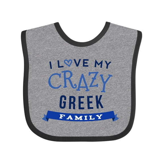 Inktastic Greek Family Funny Boys or Girls Baby Bib
