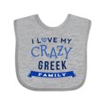 thumbnail image 1 of Inktastic Greek Family Funny Boys or Girls Baby Bib, 1 of 4
