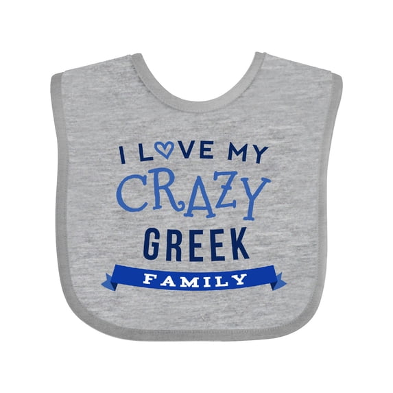 Inktastic Greek Family Funny Boys or Girls Baby Bib