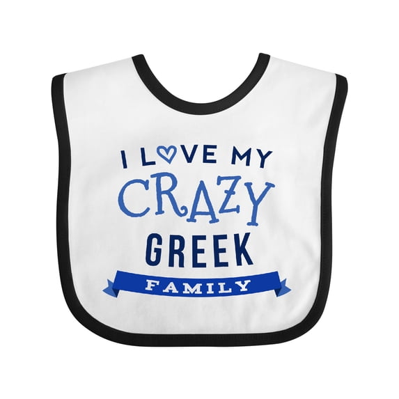Inktastic Greek Family Funny Boys or Girls Baby Bib
