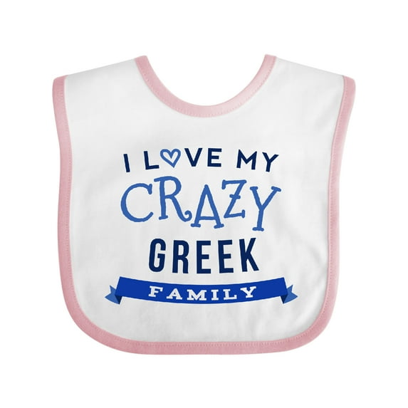Inktastic Greek Family Funny Boys or Girls Baby Bib