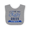 thumbnail image 1 of Inktastic Greek Family Funny Boys or Girls Baby Bib, 1 of 4