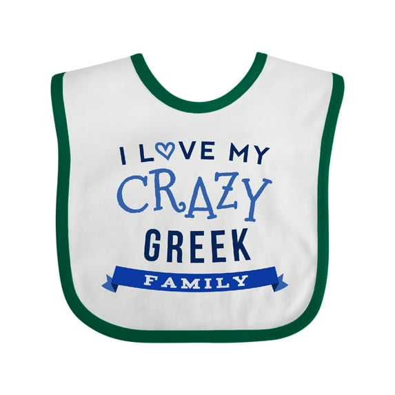 Inktastic Greek Family Funny Boys or Girls Baby Bib
