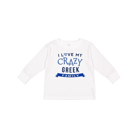 Inktastic Greek Family Funny Gift Boys or Girls Long Sleeve Toddler T-Shirt