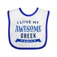 thumbnail image 1 of Inktastic Greek Family Pride Awesome Boys or Girls Baby Bib, 1 of 4