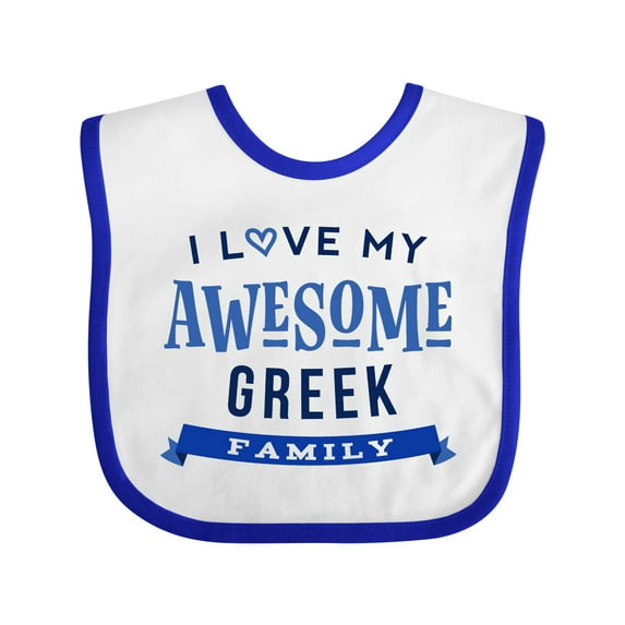 Inktastic Greek Family Pride Awesome Boys or Girls Baby Bib