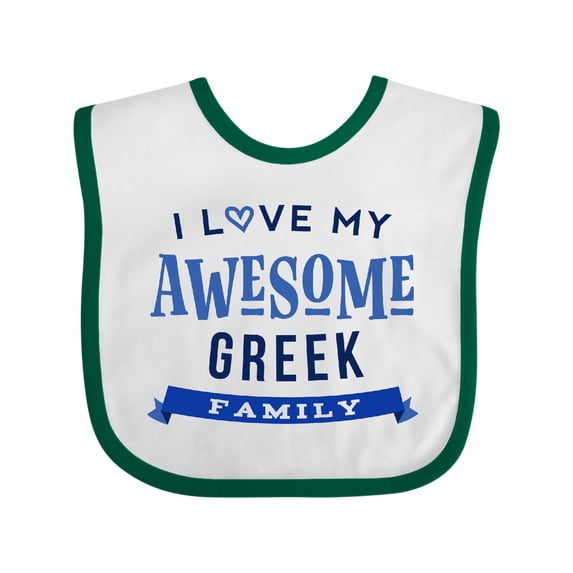 Inktastic Greek Family Pride Awesome Boys or Girls Baby Bib