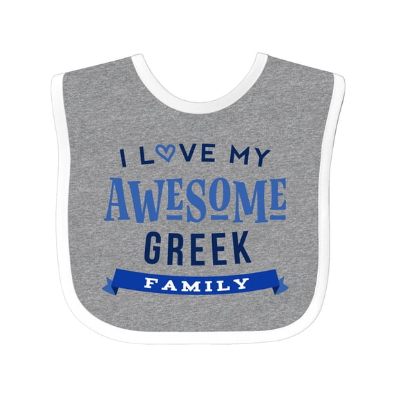 Inktastic Greek Family Pride Awesome Boys or Girls Baby Bib