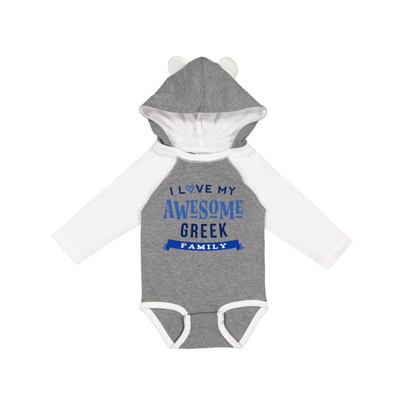 Inktastic Greek Family Pride Awesome Boys or Girls Long Sleeve Baby Bodysuit