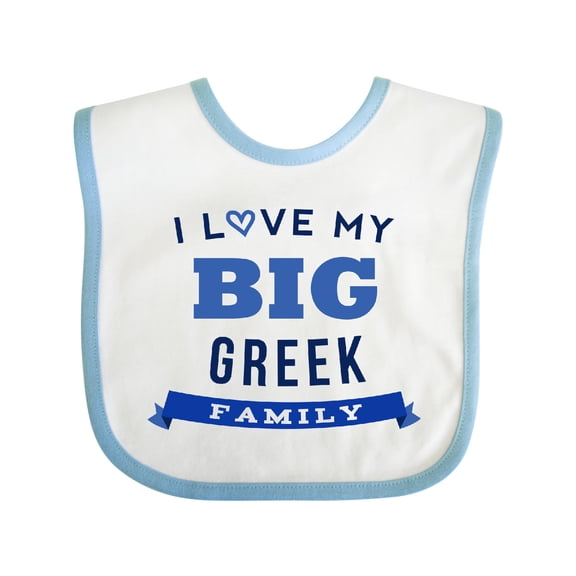 Inktastic Greek Family Pride Heritage Boys or Girls Baby Bib