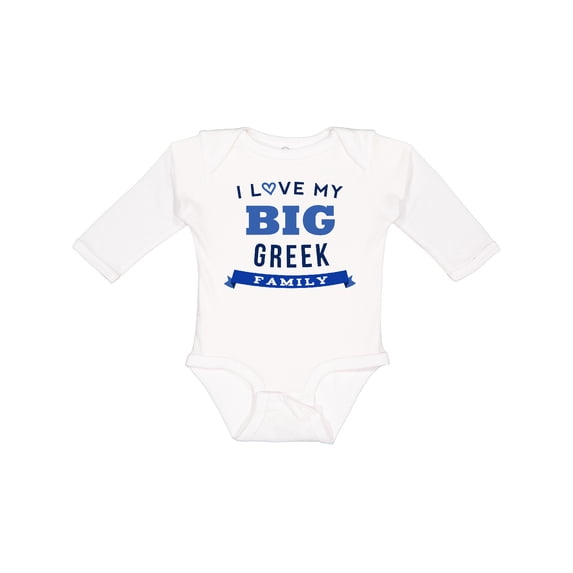 Inktastic Greek Family Pride Heritage Boys or Girls Long Sleeve Baby Bodysuit