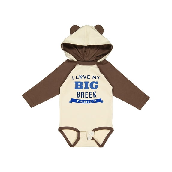 Inktastic Greek Family Pride Heritage Boys or Girls Long Sleeve Baby Bodysuit