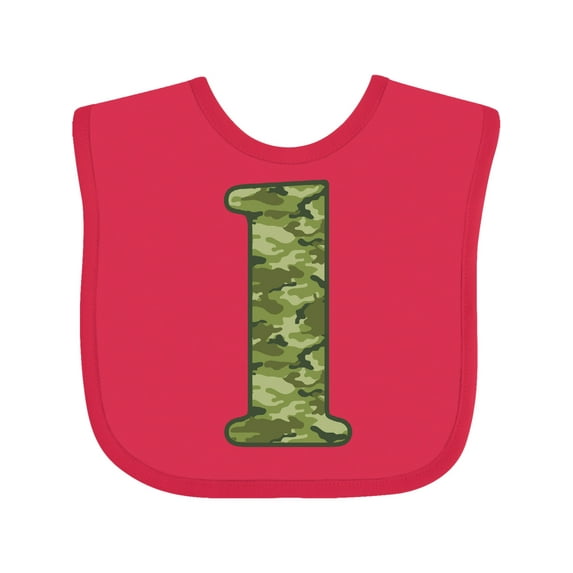 Inktastic Green Camo 1st Birthday Boys Baby Bib