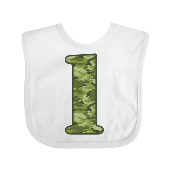 Inktastic Green Camo 1st Birthday Boys Baby Bib
