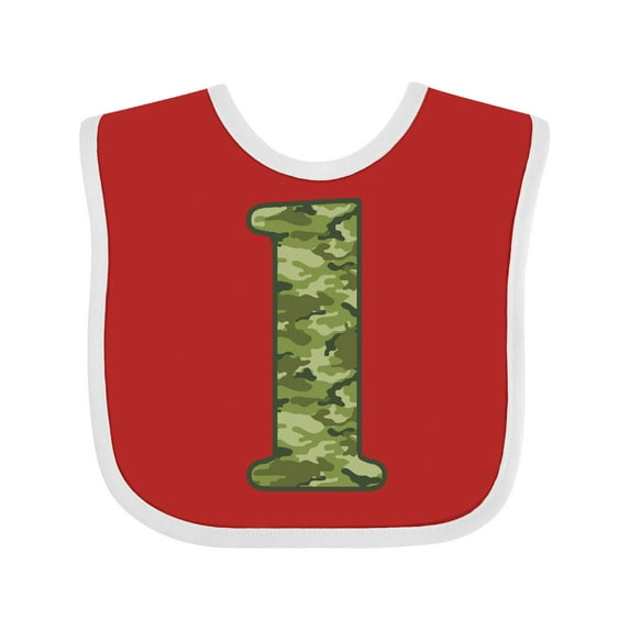 Inktastic Green Camo 1st Birthday Boys Baby Bib