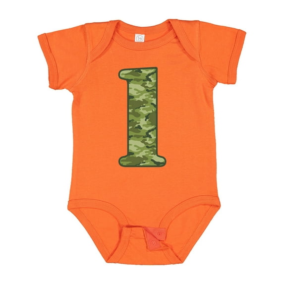 Inktastic Green Camo 1st Birthday Boys Baby Bodysuit