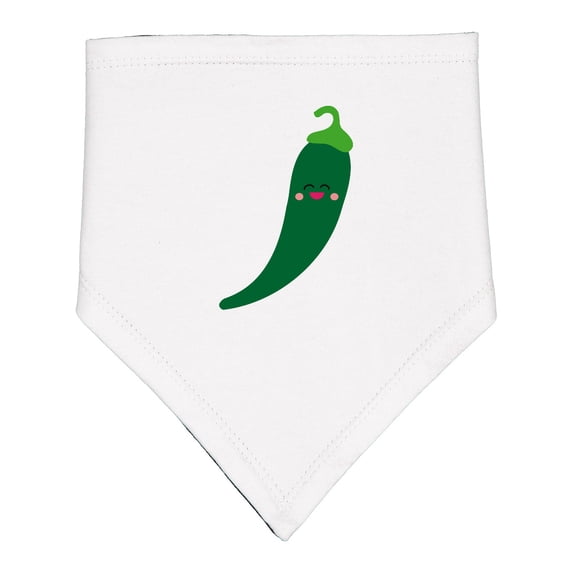 Inktastic Green Chili Pepper Kawaii Baby Bandana Bib
