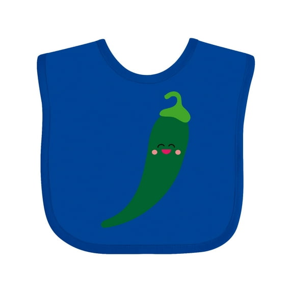Inktastic Green Chili Pepper Kawaii Boys or Girls Baby Bib