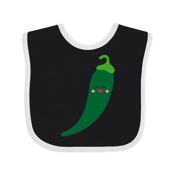 Inktastic Green Chili Pepper Kawaii Boys or Girls Baby Bib