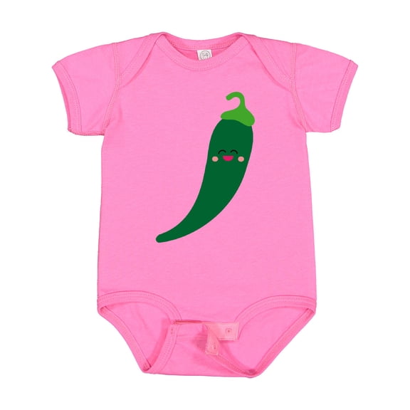 Inktastic Green Chili Pepper Kawaii Boys or Girls Baby Bodysuit