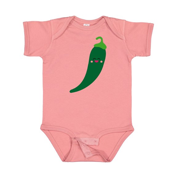 Inktastic Green Chili Pepper Kawaii Boys or Girls Baby Bodysuit