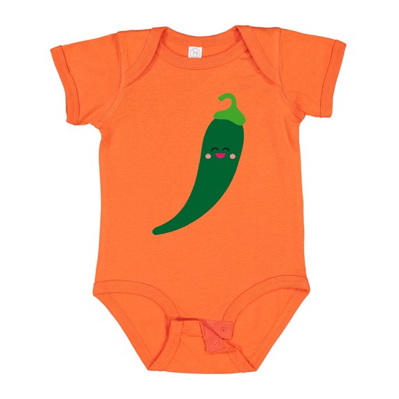 Inktastic Green Chili Pepper Kawaii Boys or Girls Baby Bodysuit