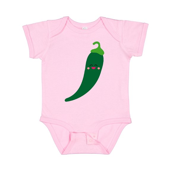 Inktastic Green Chili Pepper Kawaii Boys or Girls Baby Bodysuit