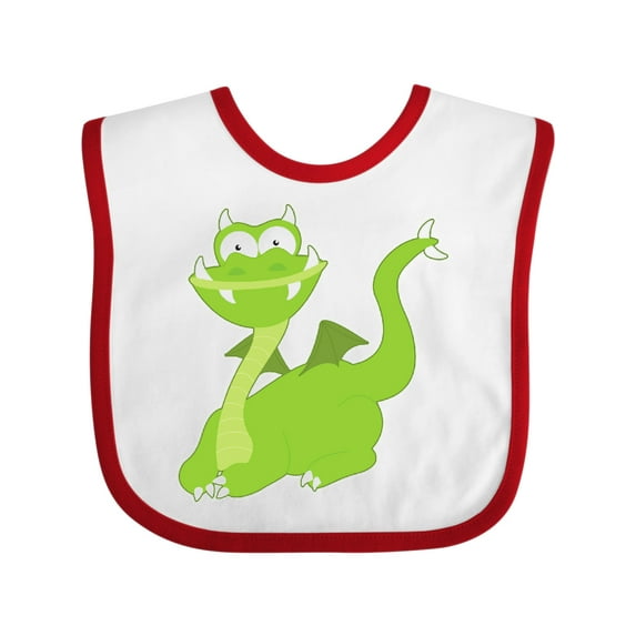 Inktastic Green Dragon Boys or Girls Baby Bib