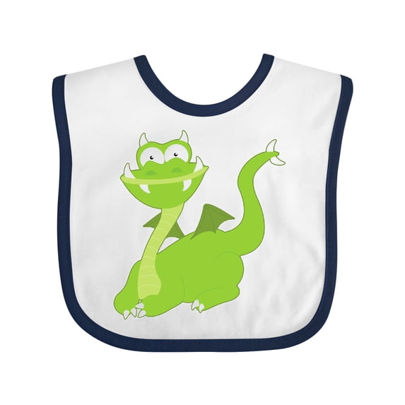 Inktastic Green Dragon Boys or Girls Baby Bib