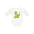 thumbnail image 1 of Inktastic Green Dragon Boys or Girls Long Sleeve Baby Bodysuit, 1 of 5