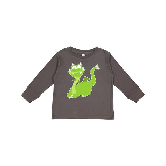 Inktastic Green Dragon Boys or Girls Long Sleeve Toddler T-Shirt