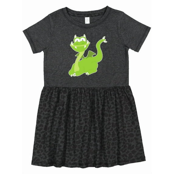 Inktastic Green Dragon Girls Toddler Dress