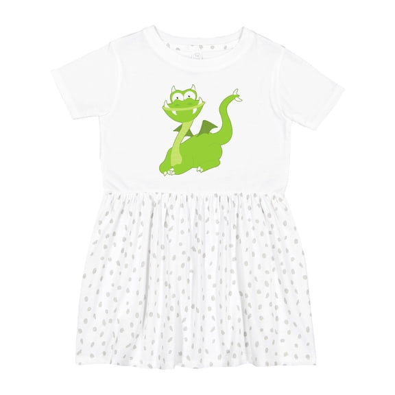 Inktastic Green Dragon Girls Toddler Dress