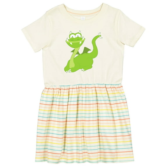 Inktastic Green Dragon Girls Toddler Dress