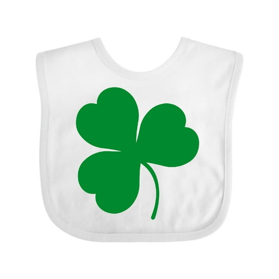 Inktastic Green Irish Shamrock Clover Boys or Girls Baby Bib