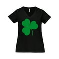 thumbnail image 1 of Inktastic Green Irish Shamrock Clover Women's Plus Size V-Neck T-Shirt, 1 of 5