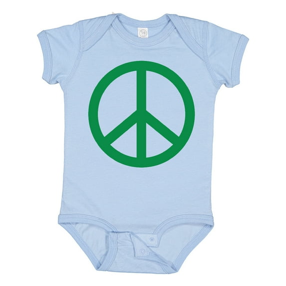 Inktastic Green Symbol Peace Sign Boys or Girls Baby Bodysuit